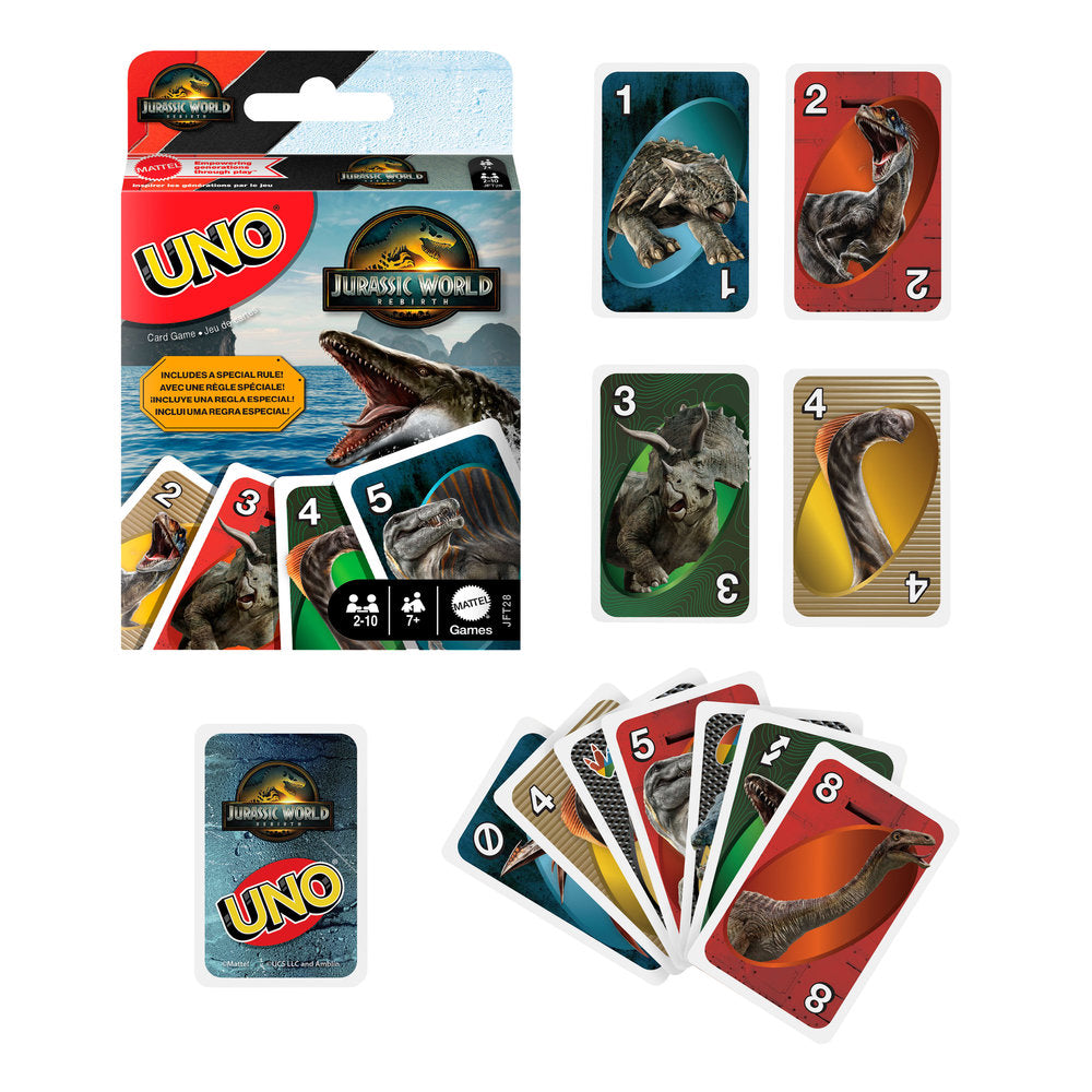 Juego Uno los Jurassic World Mattel Games Imagen principal del producto