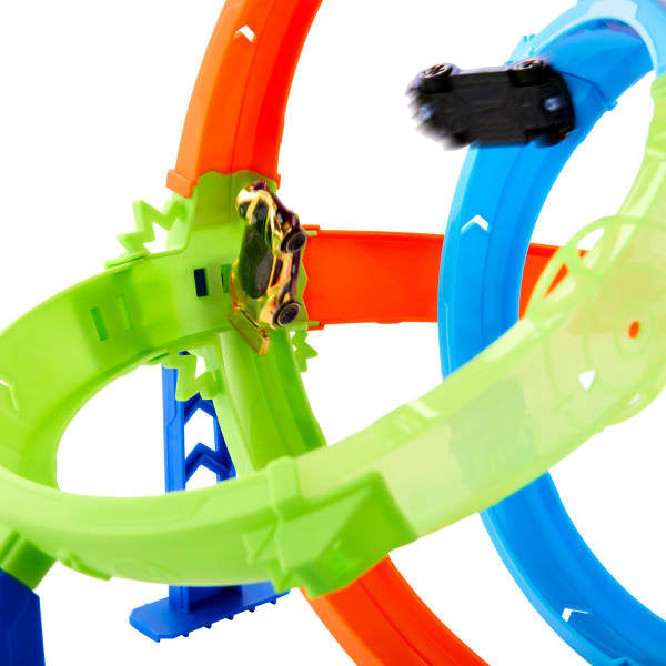 Hot Wheels Stunt Tracks Ciclón de lanzamiento rápido