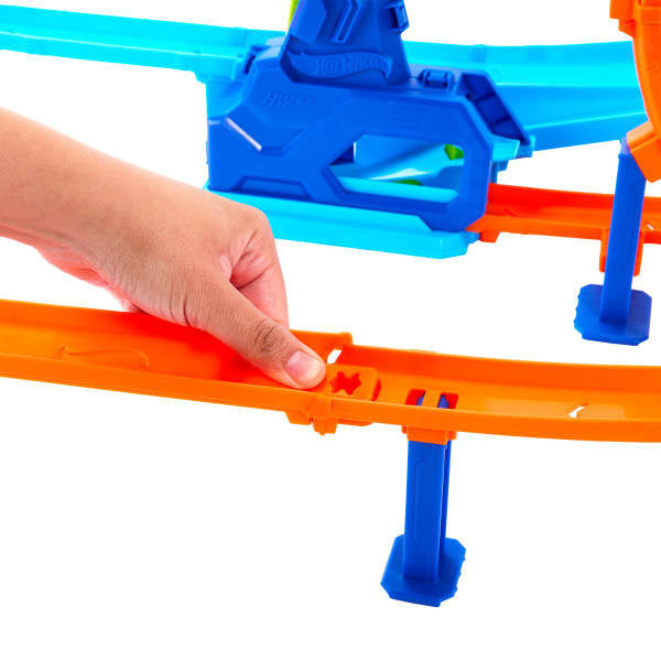 Hot Wheels Stunt Tracks Ciclón de lanzamiento rápido