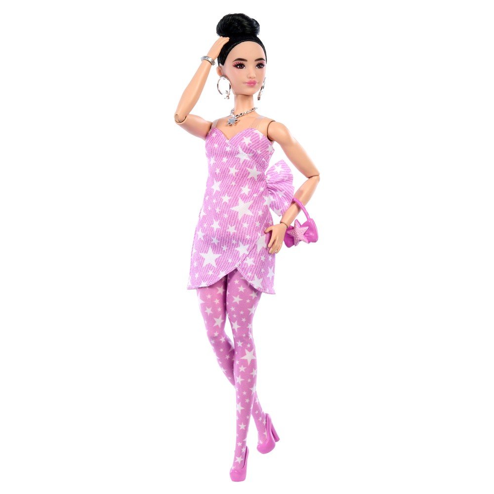 Barbie Deluxe Style Muñeca Vestido Denim Rosa Mattel Imagen principal del producto