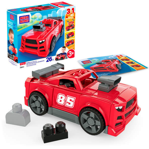 Mega Bloks Apila y Juega Coche de Carreras