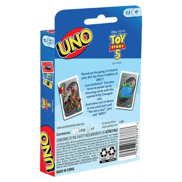 Juego Uno Toy Story 5 - Mattel Games