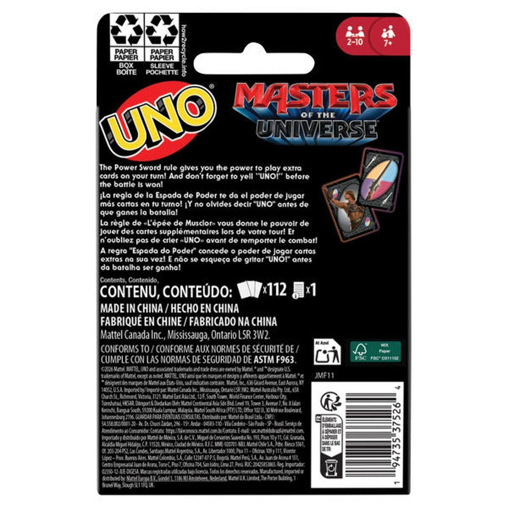 Uno Masters of the Universe - Juego de Mesa Mattel