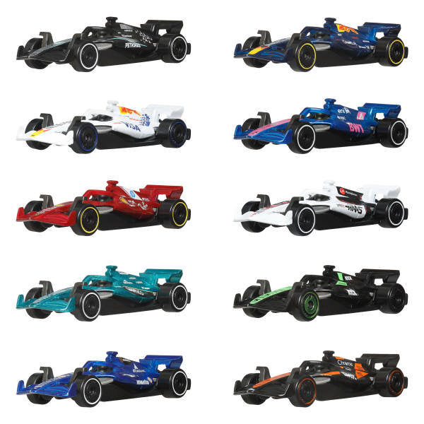 Hot Wheels Pack 10 Coches Fórmula 1 1:64