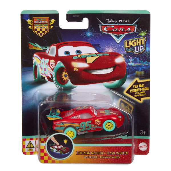 Vehículo Cars con luz Disney Pixar Mattel