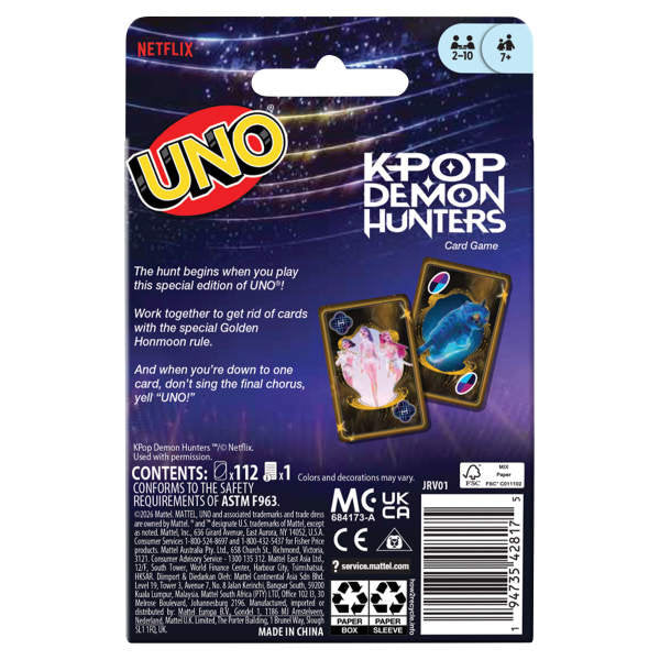 Juego Uno K-Pop Demon Hunters - Mattel Games