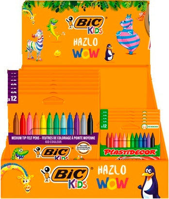 Pack 12 Plastidecor y 12 Rotuladores Kid Couleur BIC