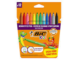 Rotulador Bic Kid 12 Colores Surtidos Formato Especial