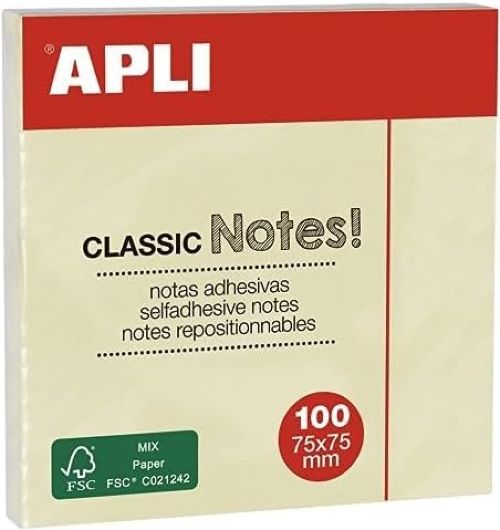 Pack 12 Tacos Notas Adhesivas Amarillo Apli Paper