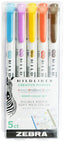 Rotulador Mildliner Doble Punta Warm 5 Colores Surtidos Marca Zebra Pen