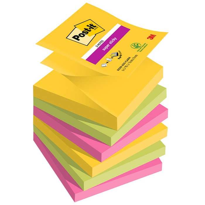 Nota Adhesiva Post-it 76x76 6x90h Z-carnival Marca Post-it