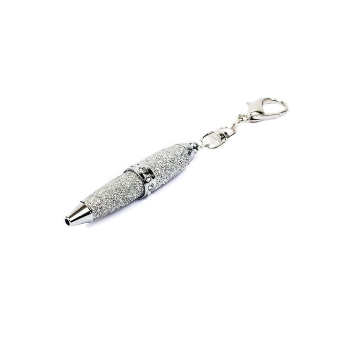 Mini Pen Llavero Brillante Plateado PICO PEN
