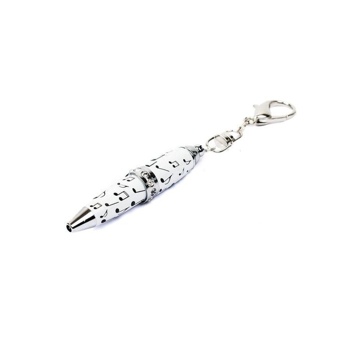 Mini Pen Llavero Blanco Notas Musicales PICO PEN