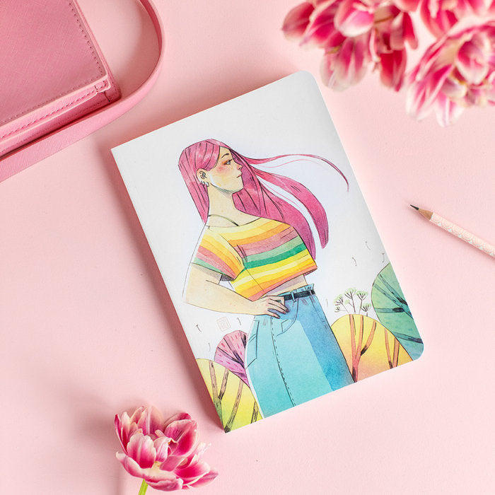 Cuaderno A5 Liso Esther Gili Pink Cuquiland
