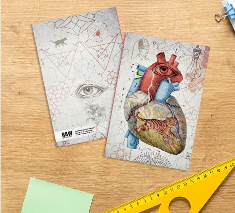 Libreta Corazón Salvaje 48 Pgs 110 g Liso el Lucernario Cuquiland Imagen principal del producto