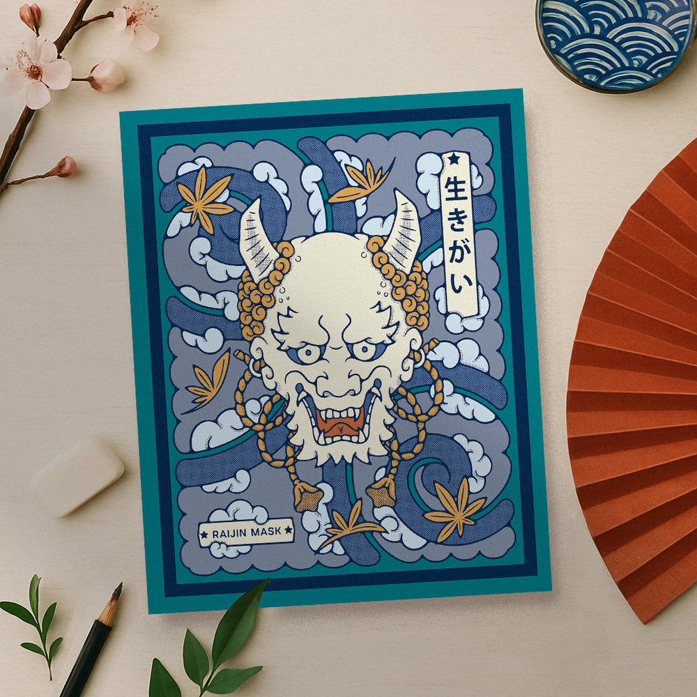 Libreta Yokai Raijin Mask Cuquiland