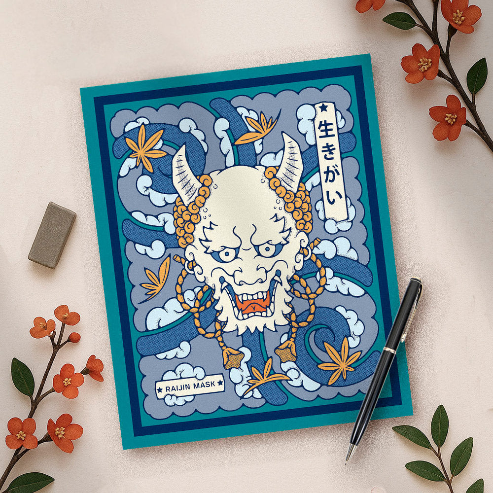 Libreta Yokai Raijin Mask Cuquiland