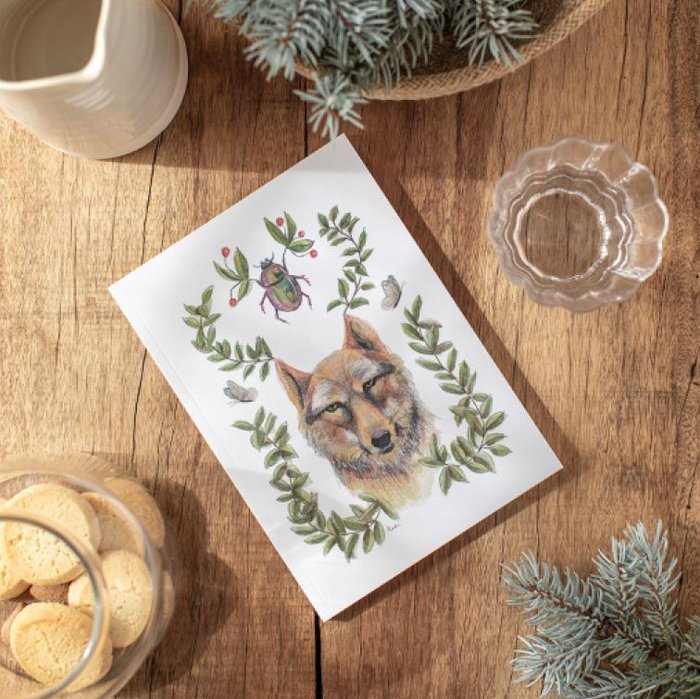 Cuaderno Lobo A5 96 Hojas Punteadas Ilustrado por Marialu CUQUILAND Imagen principal del producto