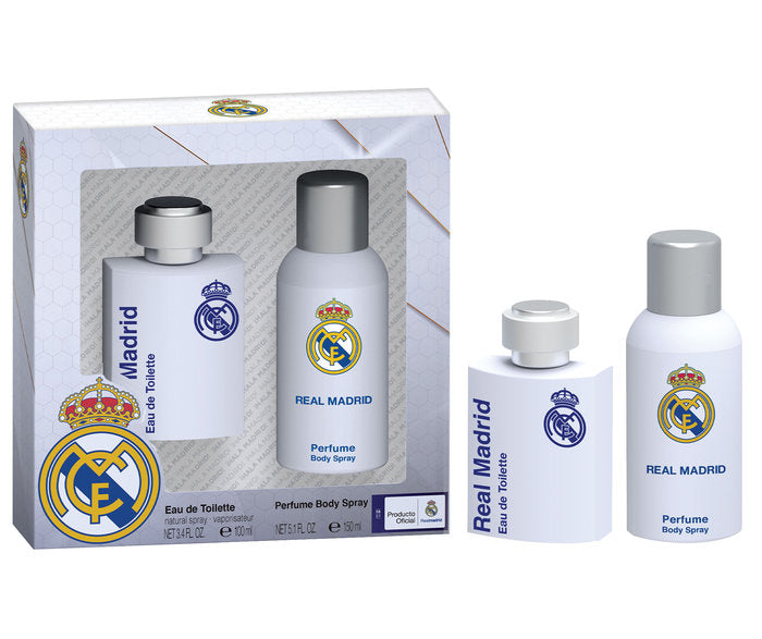 Estuche Colonia 100ml Real Madrid Perfume Spray 150ml Marca Airval