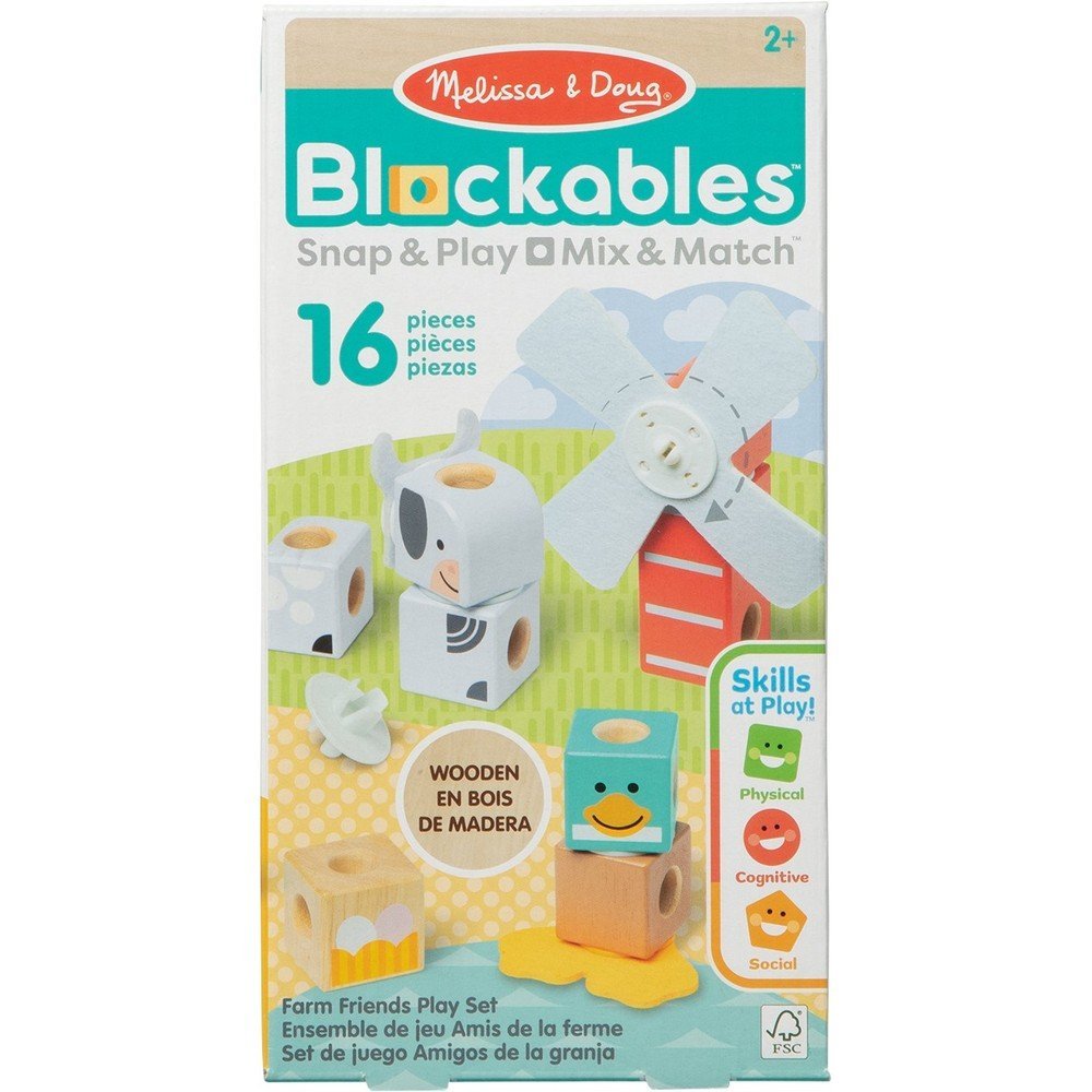 Set construcción 16 piezas Blockables Amigos Granja