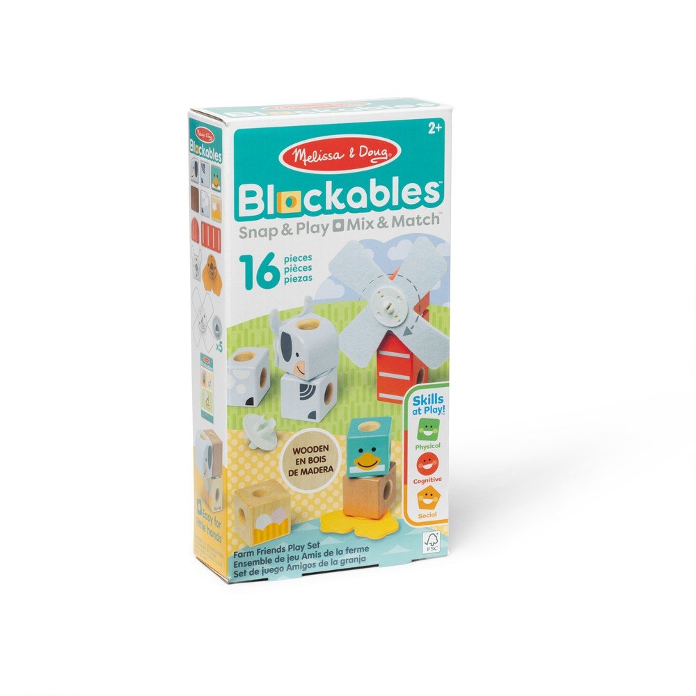 Set construcción 16 piezas Blockables Amigos Granja