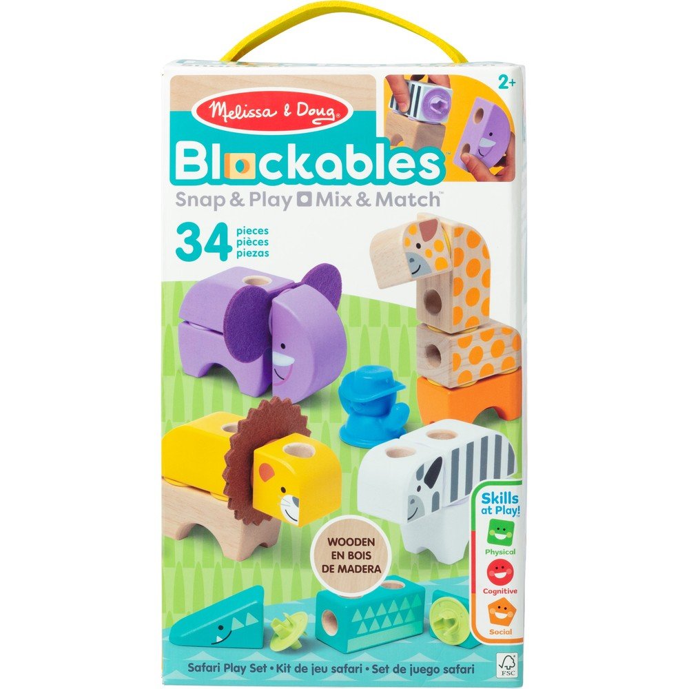 Set de construcción 34 piezas animales safari Melissa & Doug