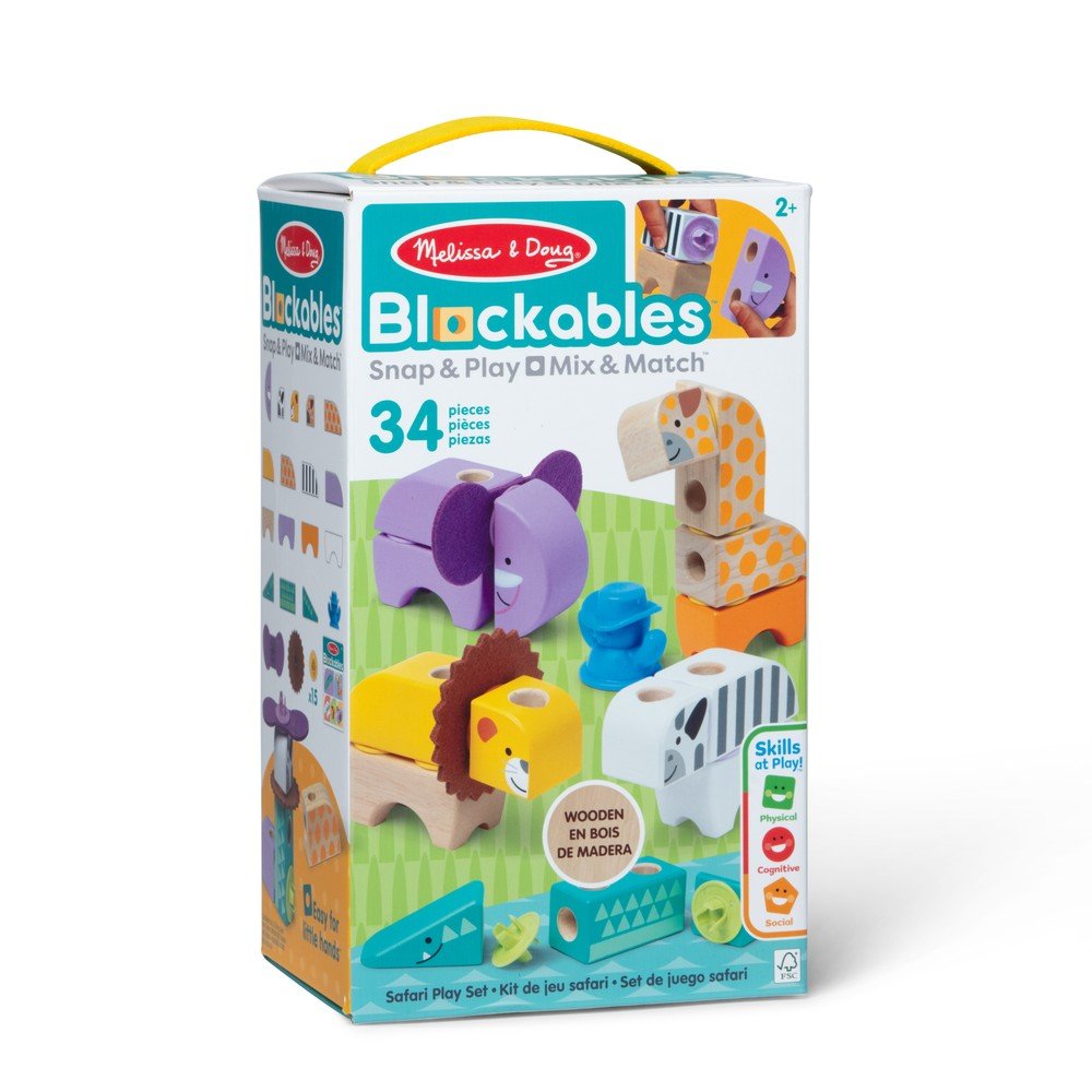 Set de construcción 34 piezas animales safari Melissa & Doug