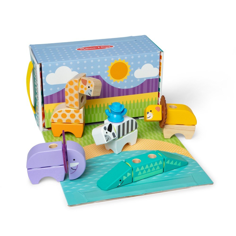 Set de construcción 34 piezas animales safari Melissa & Doug