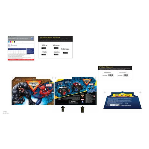 Monster Jam Marvel 1:64 Pack 2 Camiones Spin Master