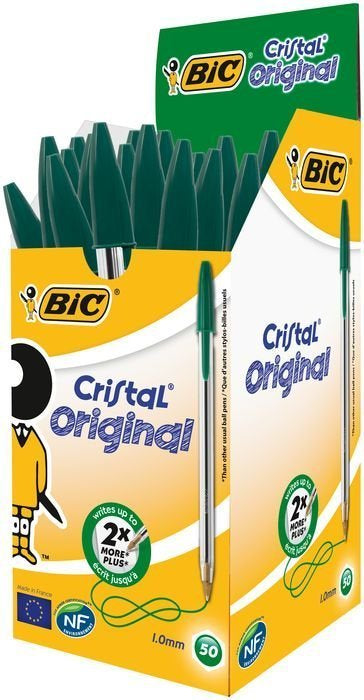 BOLIGRAFO BIC CRISTAL VERDE | 50 UNIDADES | (BIC) Imagen principal del producto