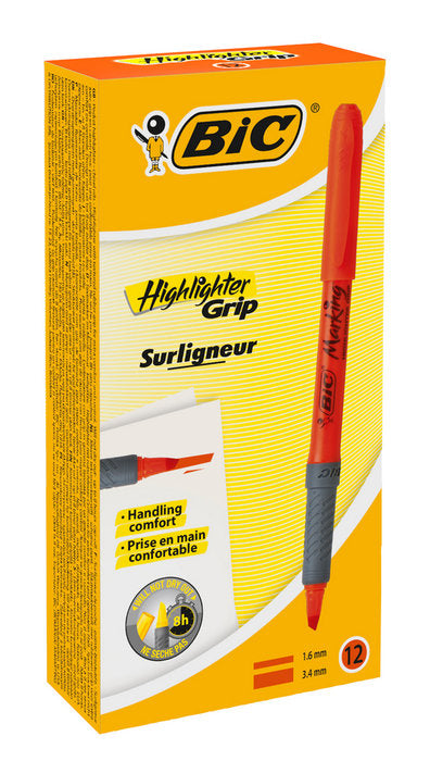 Marcador Bic Highlighter Grip 1.6 mm Naranja