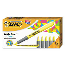 Marcador Bic Highlighter Grip 1,6 Mm Amarillo | Bic | Pack 12 Unidades