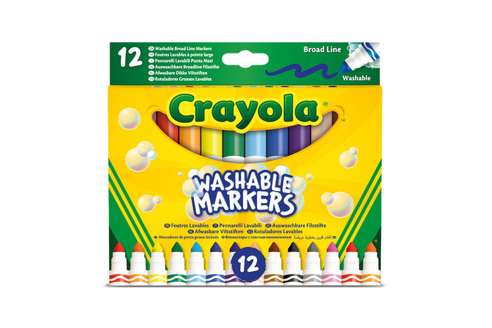 Rotulador Crayola Super Lavables Maxi Punta 12 Colores Surt | Crayola | Pack 1 Unidades