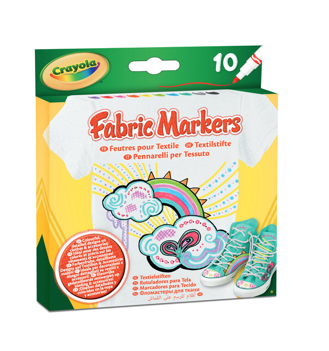 Rotulador Crayola Textil 10 Colores Surtidos