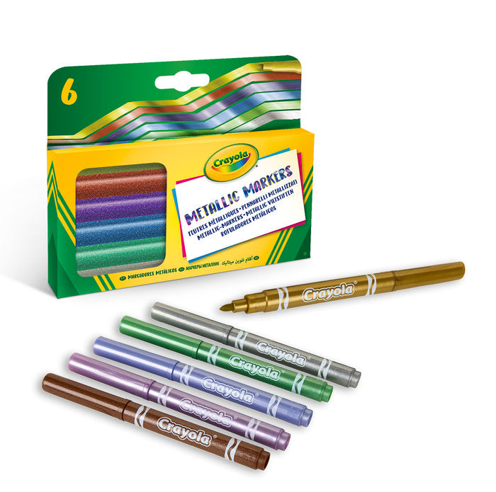 Rotulador Crayola 6 Colores Metalizados | Crayola | Pack 1 Unidades