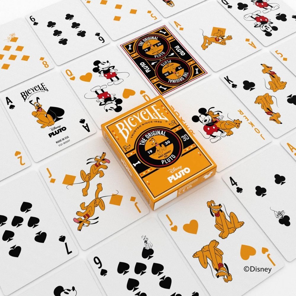 Baraja de Cartas Bicycle Disney Pluto Carta Mundi Shuffle