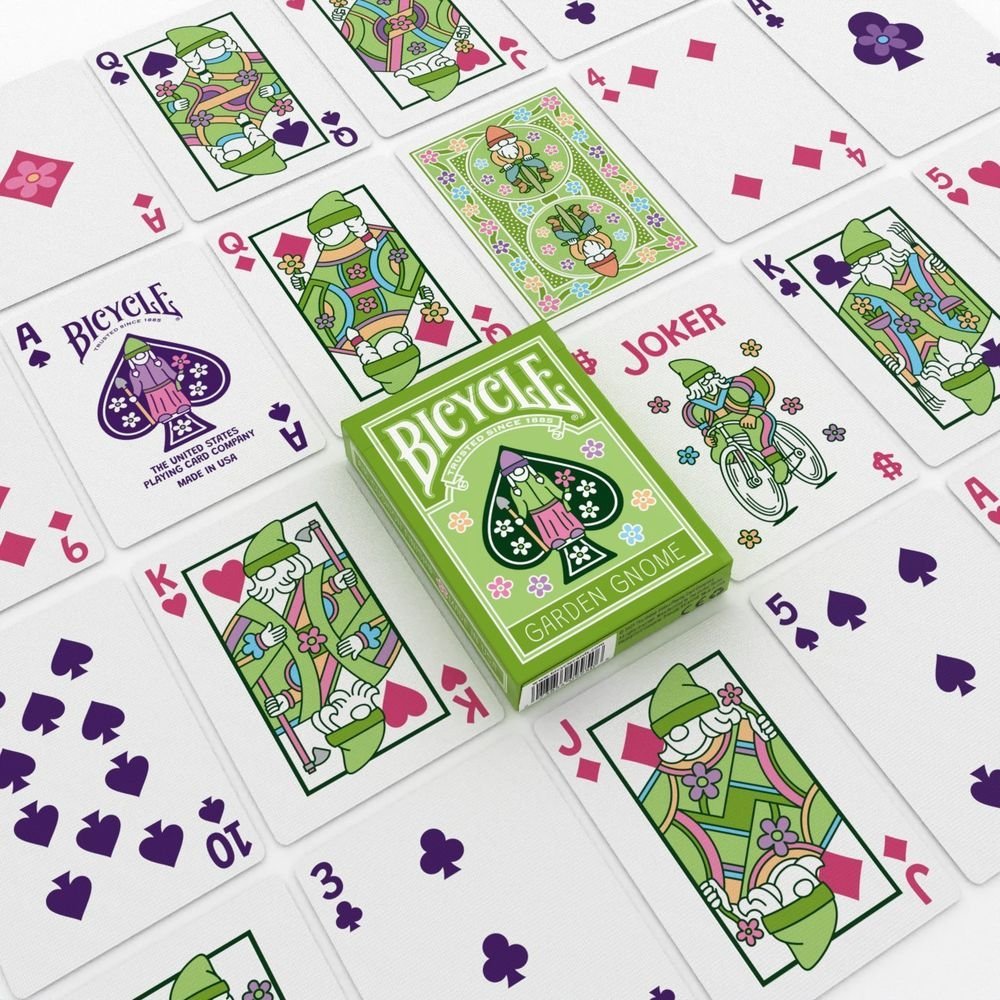 Baraja de Cartas Bicycle Garden Gnome Carta Mundi Shuffle