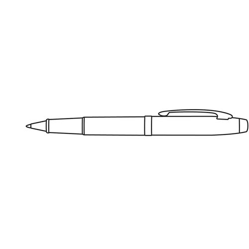 Roller Sheaffer 9338 Laca Negra Detalles Cromados