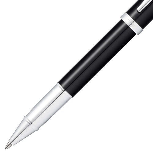 Roller Sheaffer 9338 Laca Negra Detalles Cromados