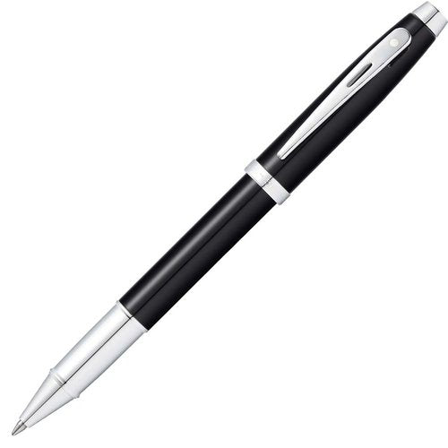 Roller Sheaffer 9338 Laca Negra Detalles Cromados