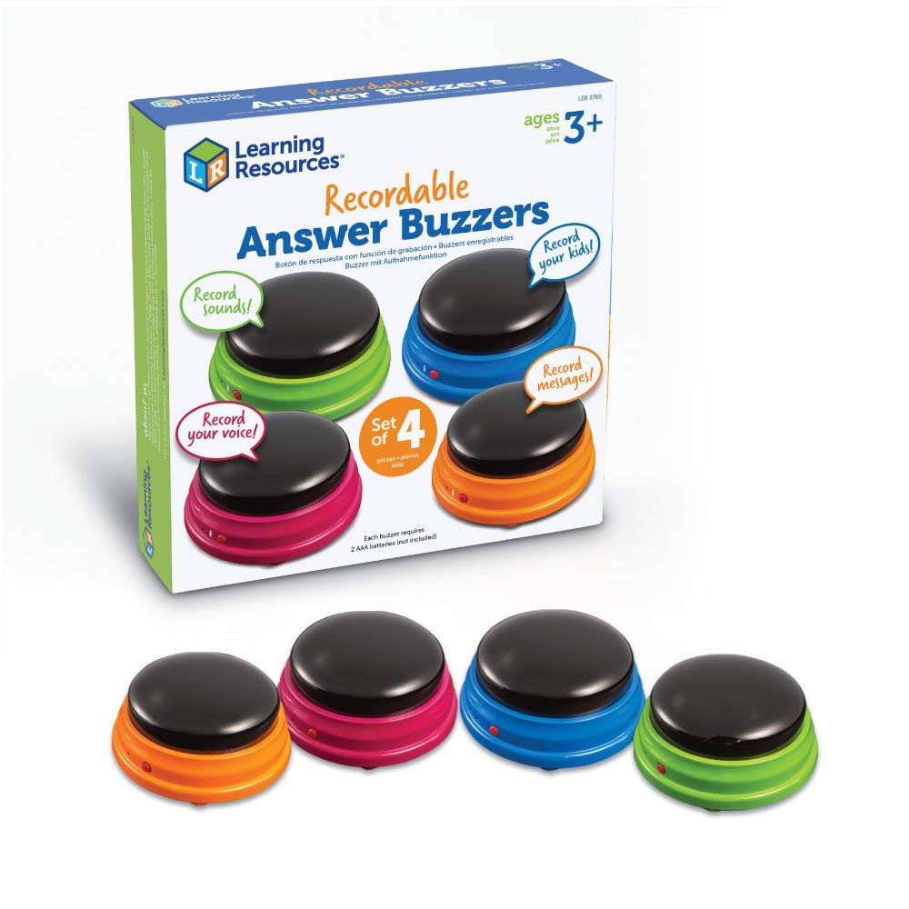 Juego Set 4 Botones de Respuesta Grabables Learning Resources