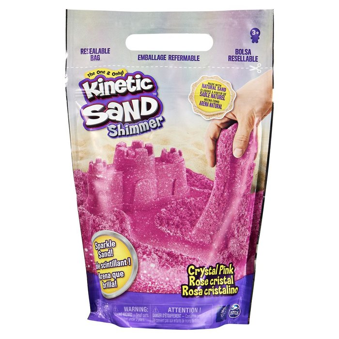 KINETIC SAND BOLSA DE ARENA ROSA CRISTALINO | SPIN MASTER KINETIC SAND | 1 UNIDAD | 778988246702