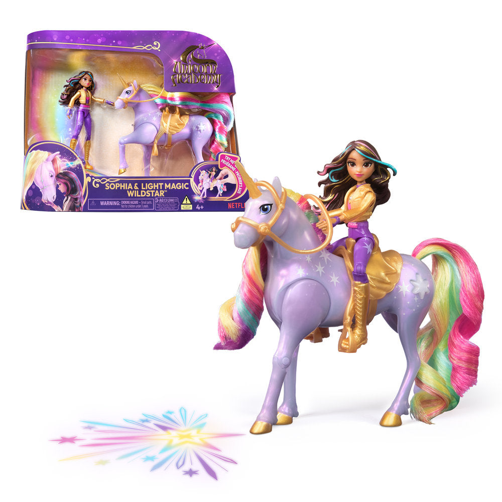 Unicorn Academy Mini Doll Sophia con Unicornio con Luces SPIN MASTER Imagen principal del producto