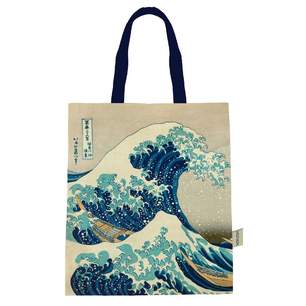 Bolsa de Tela Algodón La Gran Ola Hokusai Marca Enesco