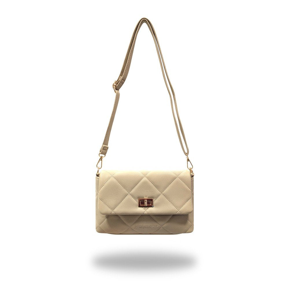 Bolso mujer beige acolchado bandolera Travel Fantasy