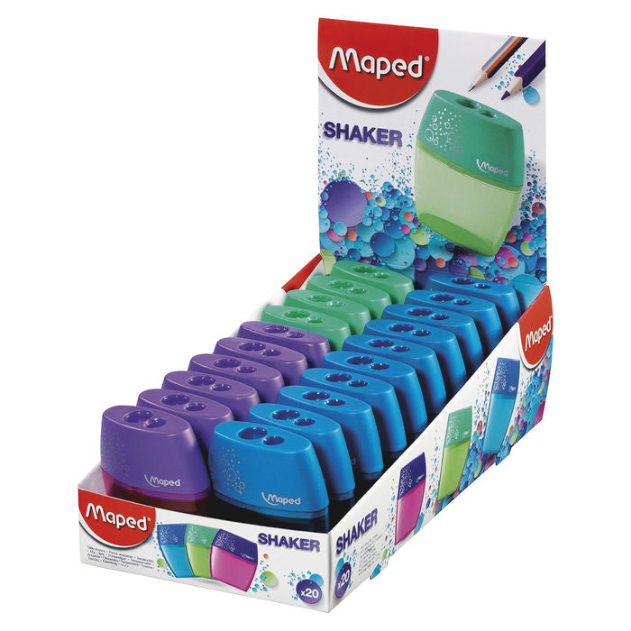 Exp 20 Afilalapices Shaker Doble con Deposito Maped