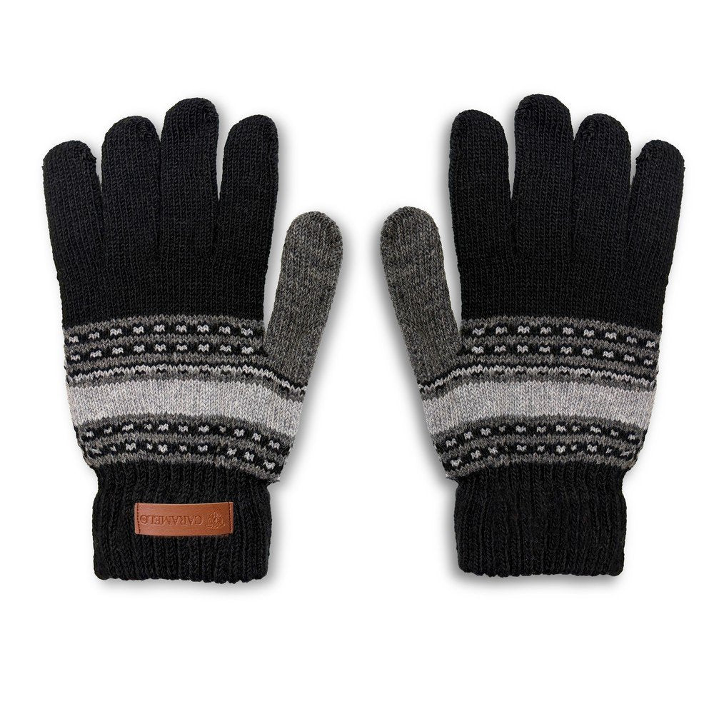 Guantes Hombre Estampados Greca Caramelo