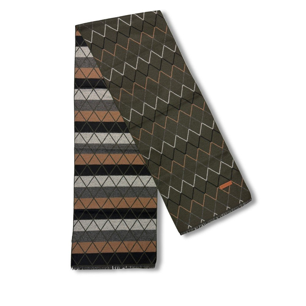 Bufanda hombre estampada greca Caramelo Travel Fantasy