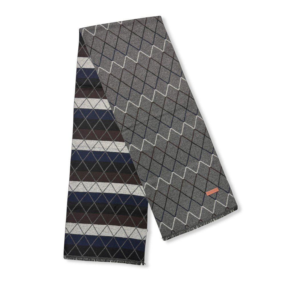 Bufanda hombre estampada greca Caramelo Travel Fantasy