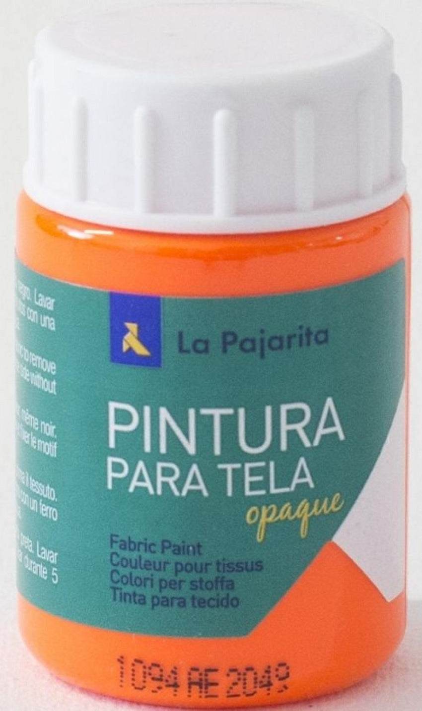 Pintura para Tela Opaca la Pajarita Naranja 35 ml Marca La Pajarita